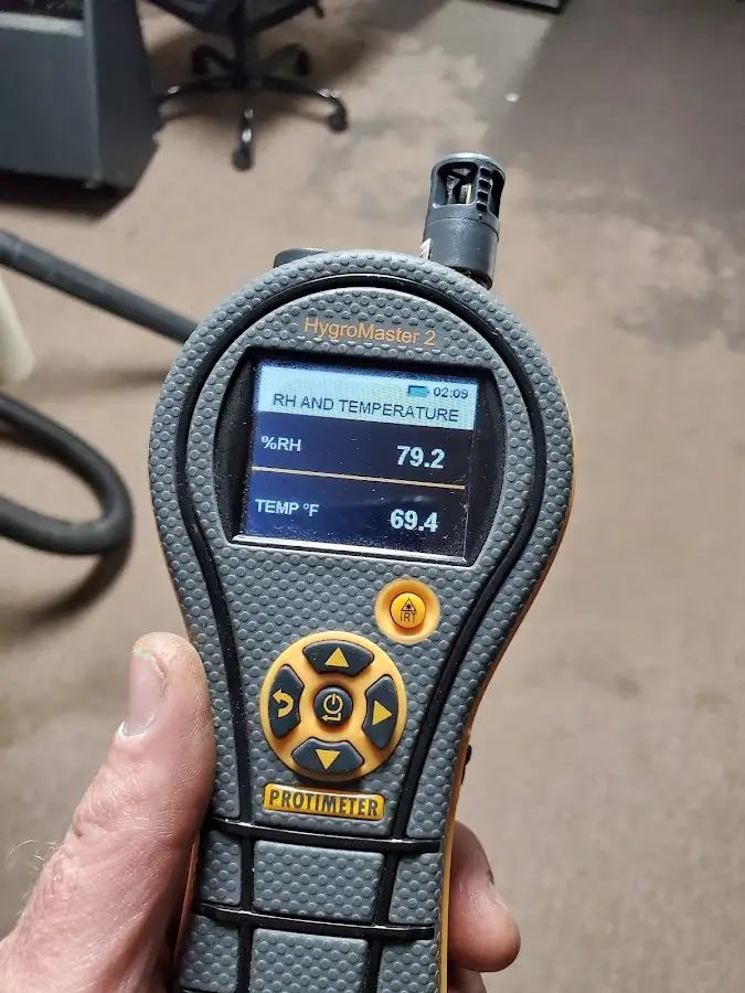 Moisture meter humidity assessment for Fire & Smoke Damage Restoration in June Park